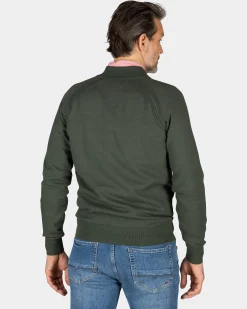 Dark green cotton cardigan
