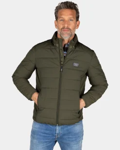 Dark green padded jacket - Quartz Green