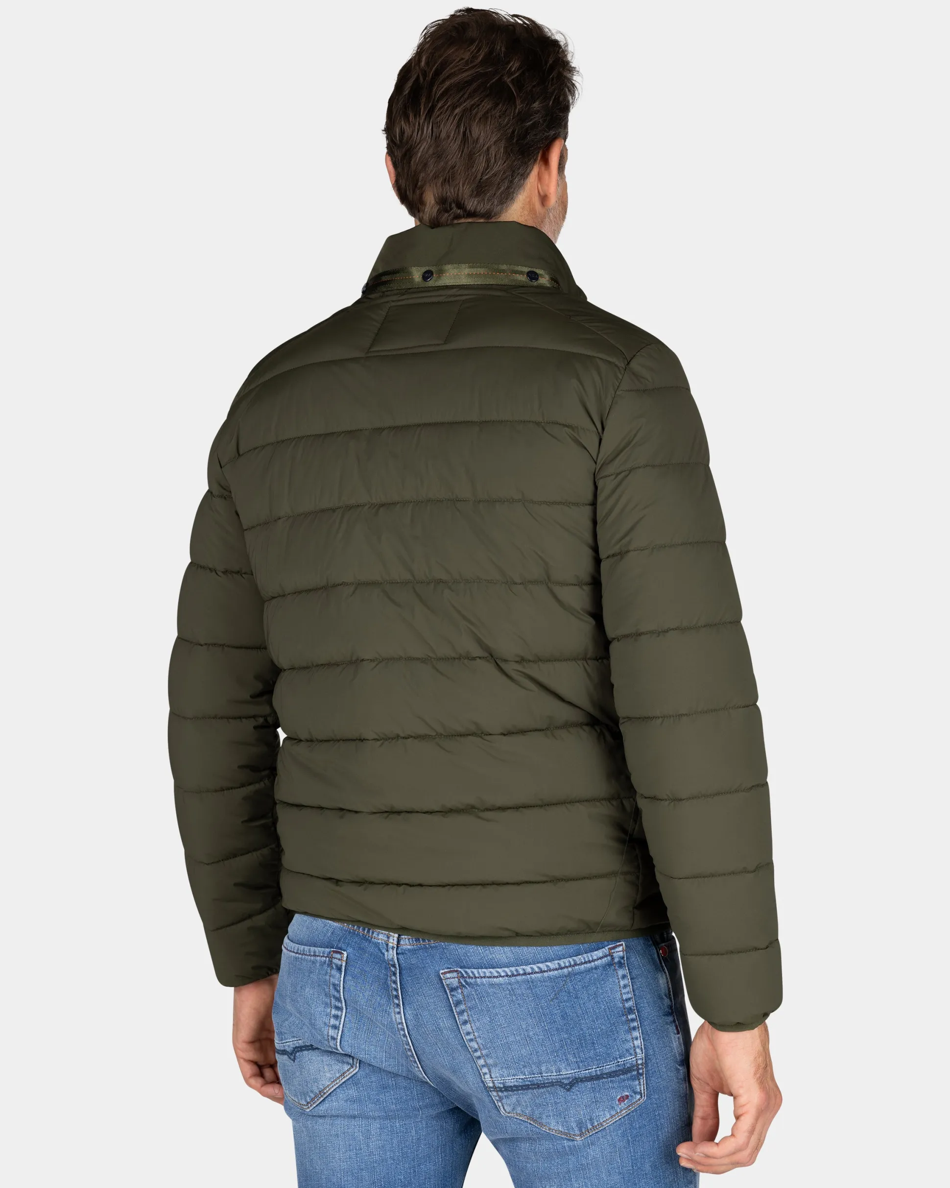 Dark green padded jacket - Quartz Green