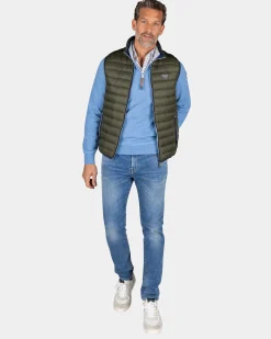 Dark green quilted bodywarmer - Quartz Green