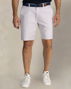 Ecru cotton chino stretch shorts