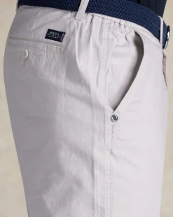 Ecru cotton chino stretch shorts