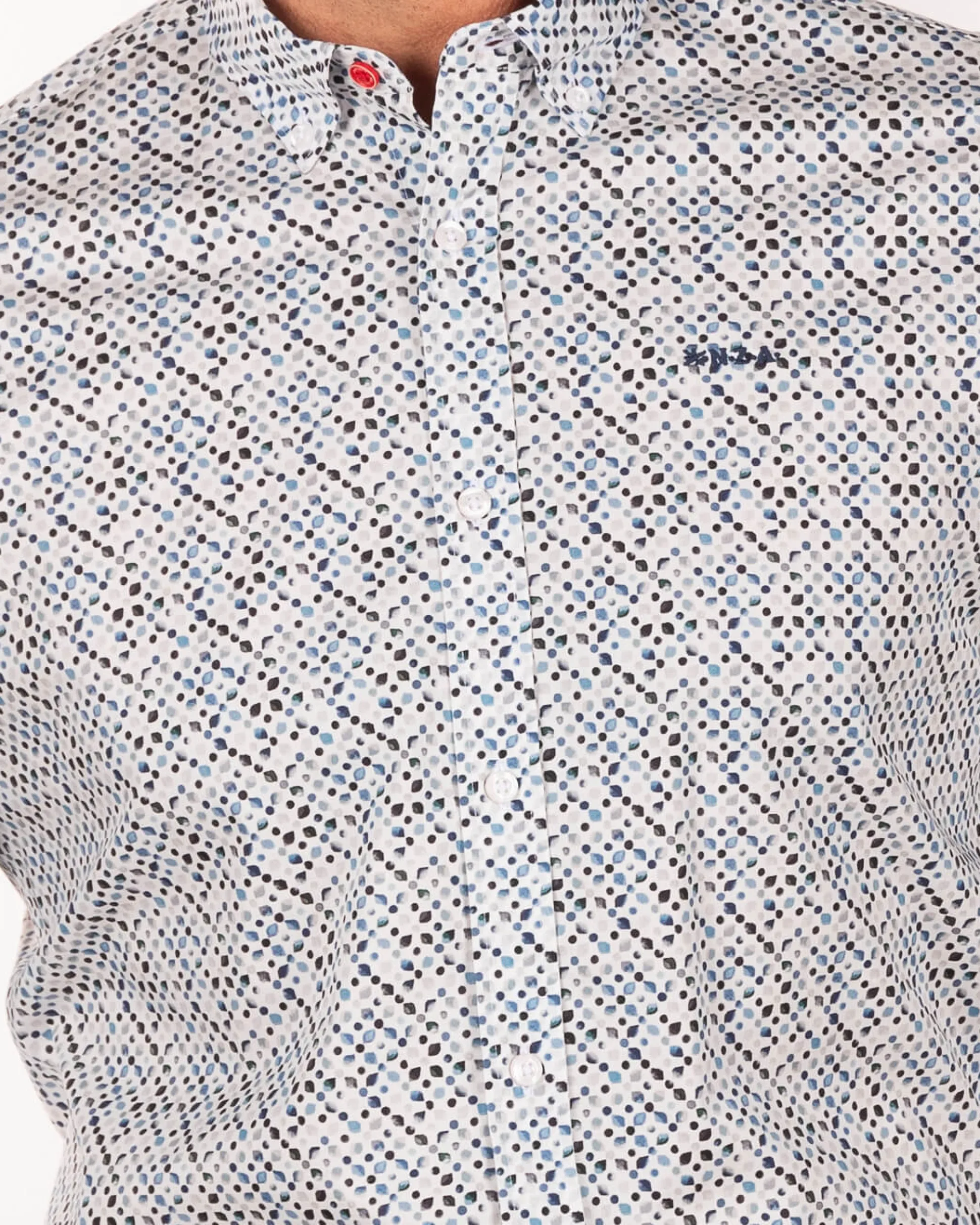 Ecru cotton long sleeved shirt - Ecru MultiColour
