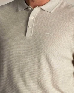 Ecru cotton rugby polo