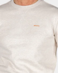 Ecru crew neck sweater - Powder Sand