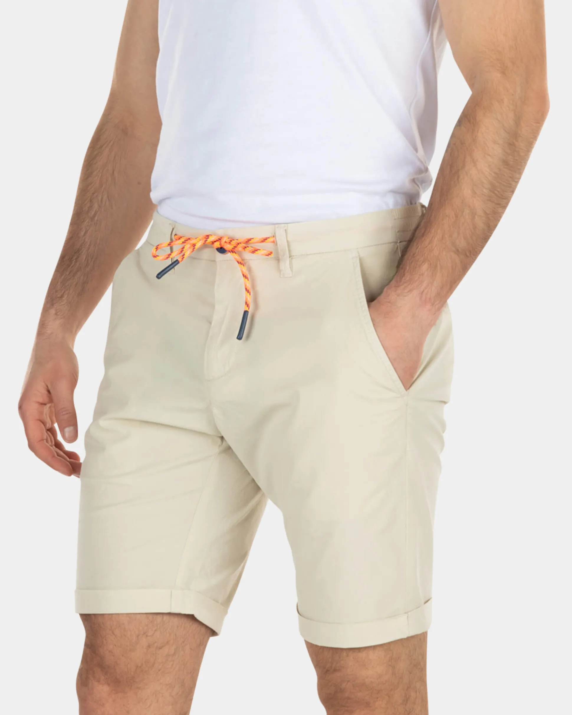 Effen katoenen chino shorts - Light Kit
