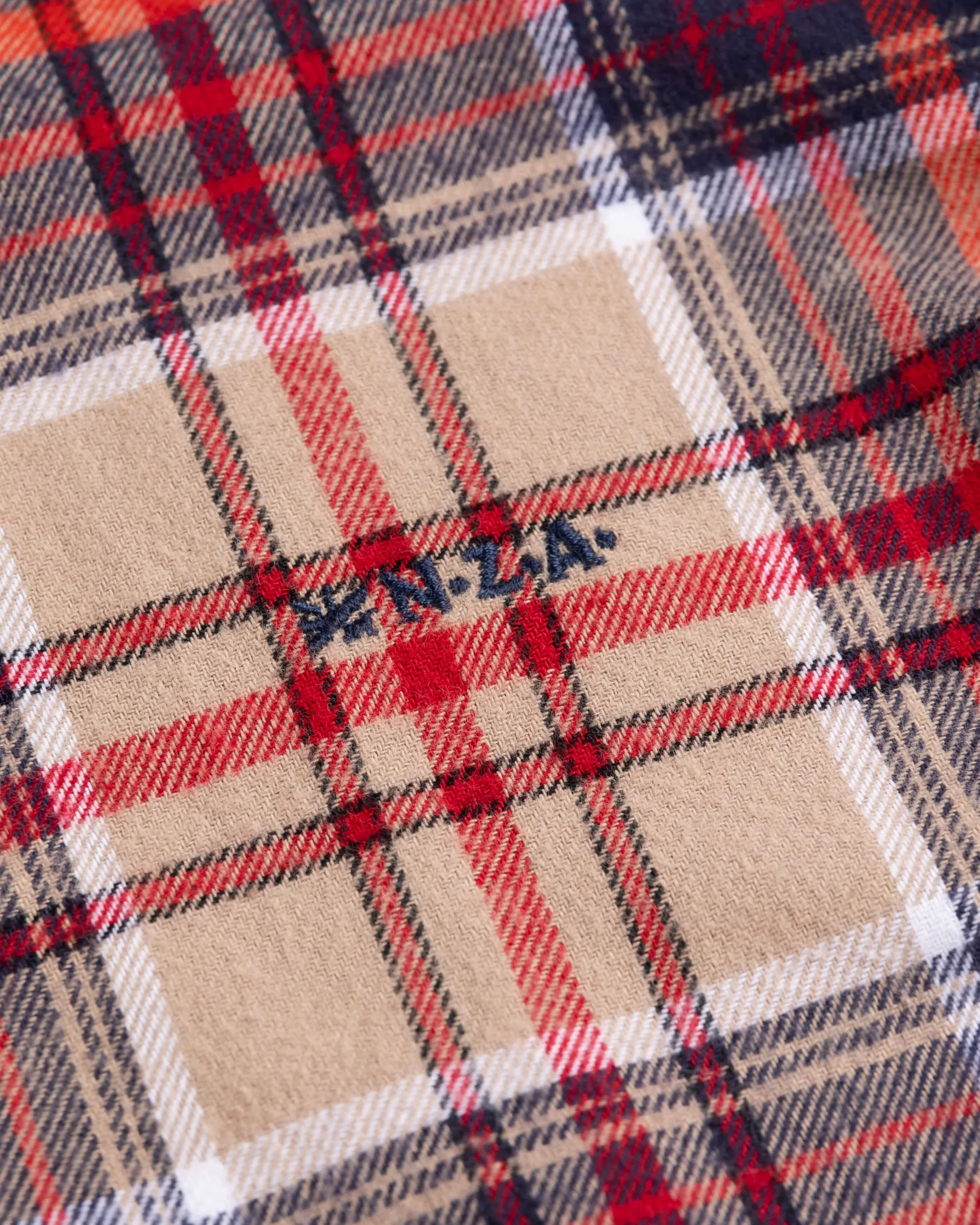 Flannel checkered shirt Opotiki - Orange Multicolour