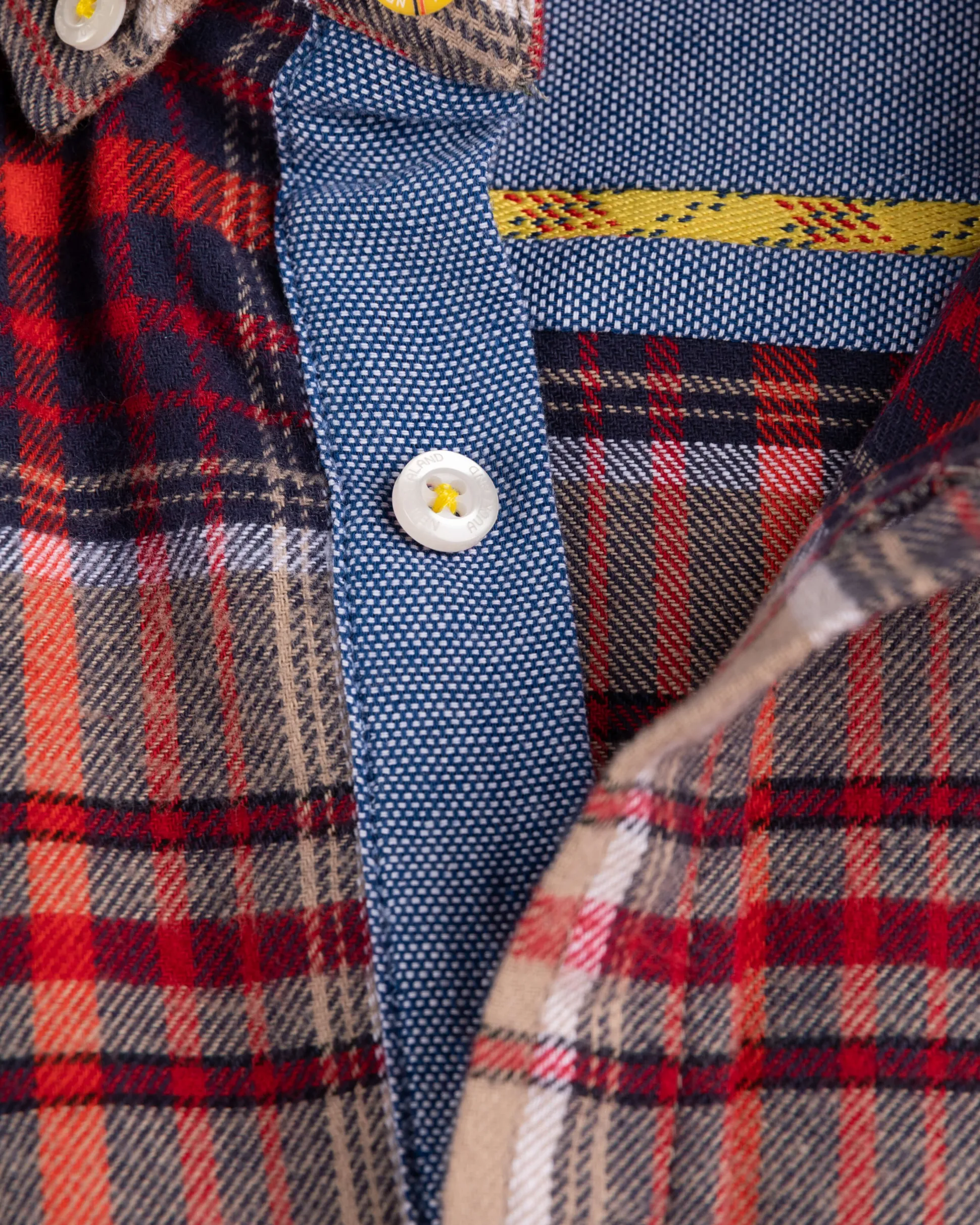 Flannel checkered shirt Opotiki - Orange Multicolour