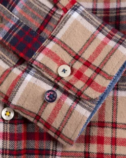 Flannel checkered shirt Opotiki - Orange Multicolour