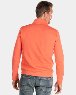 Fleece half zip sweater - Golden Orange