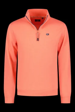 Fleece half zip sweater - Golden Orange