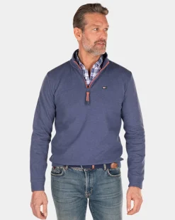 Fleece half zip sweater - Dusk Navy