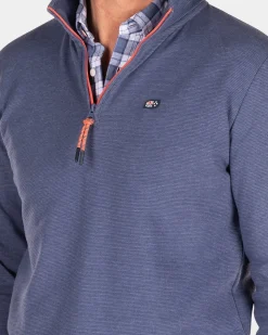 Fleece half zip sweater - Dusk Navy