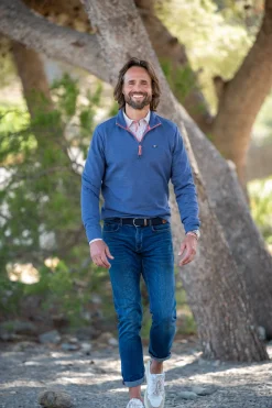 Fleece half zip sweater - Dusk Navy