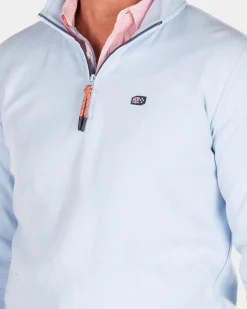 Fleece half zip sweater - Rhythm Blue