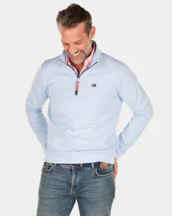 Fleece half zip sweater - Rhythm Blue