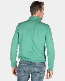 Fleece half zip sweater - Amazon Green