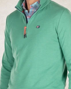 Fleece half zip sweater - Amazon Green