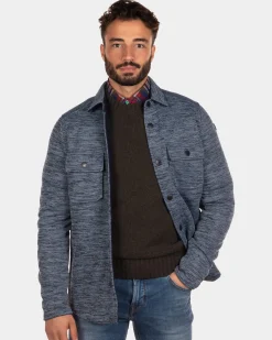Fleece overshirt Frankton - Steady Navy