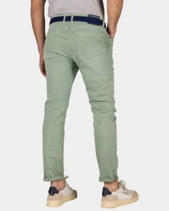 Green 5 pocket jeans - Sage