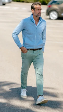 Green 5 pocket jeans - Sage