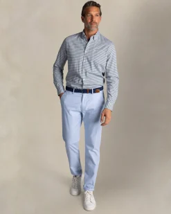 Green check cotton button-down