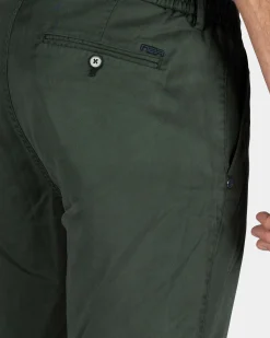 Green Chino Shorts with Stretch