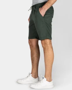 Green Chino Shorts with Stretch