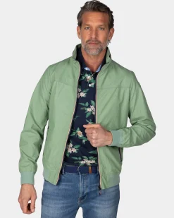 Green cotton bomber