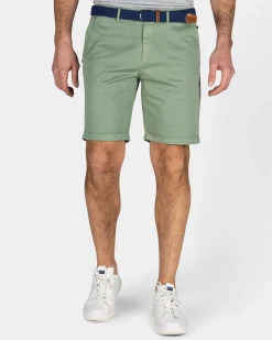 Green Cotton Chino Shorts