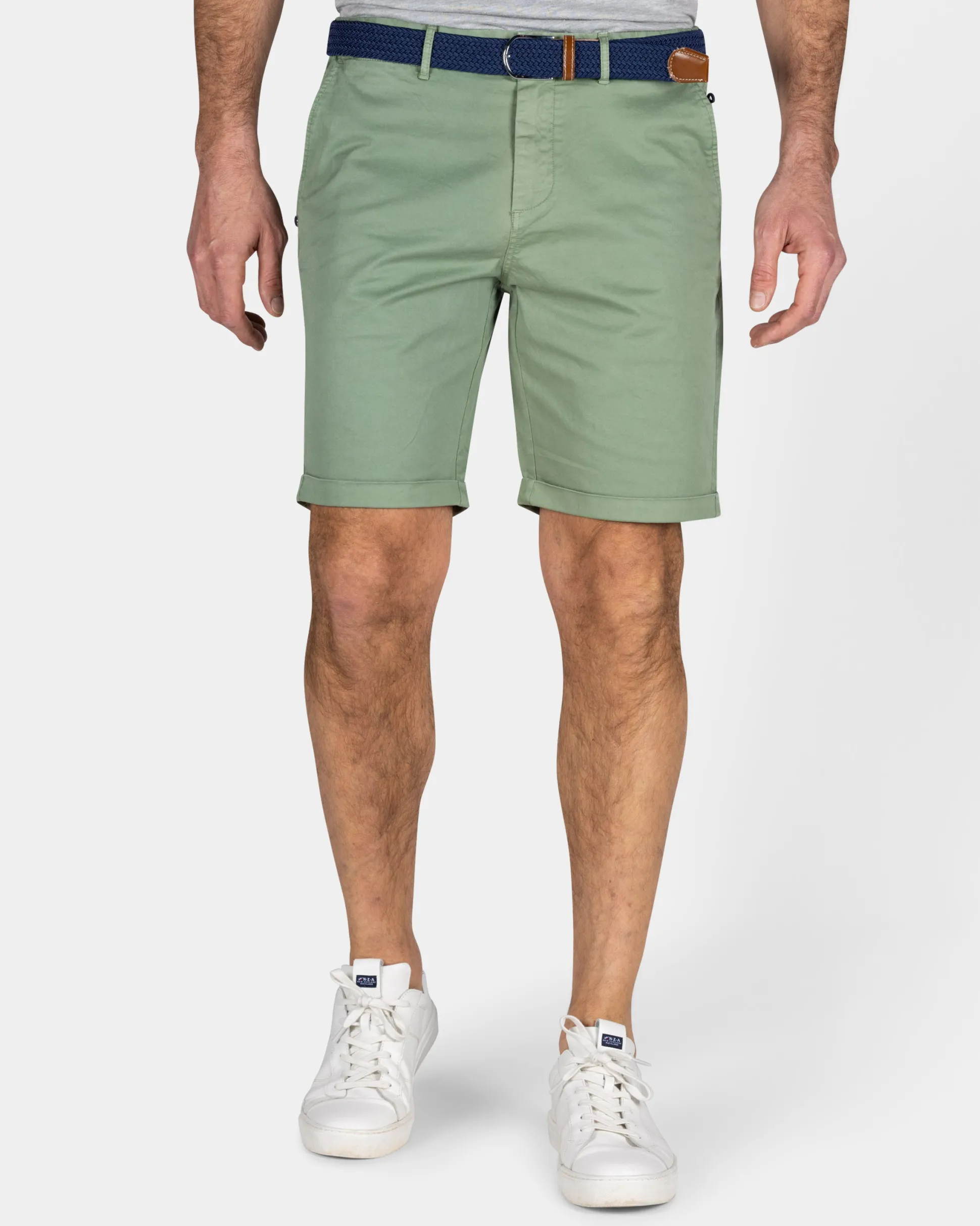 Green Cotton Chino Shorts