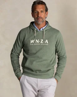 Green cotton hoodie