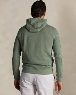 Green cotton hoodie