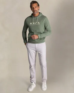 Green cotton hoodie