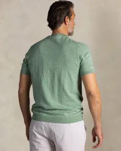 Green cotton knit tee