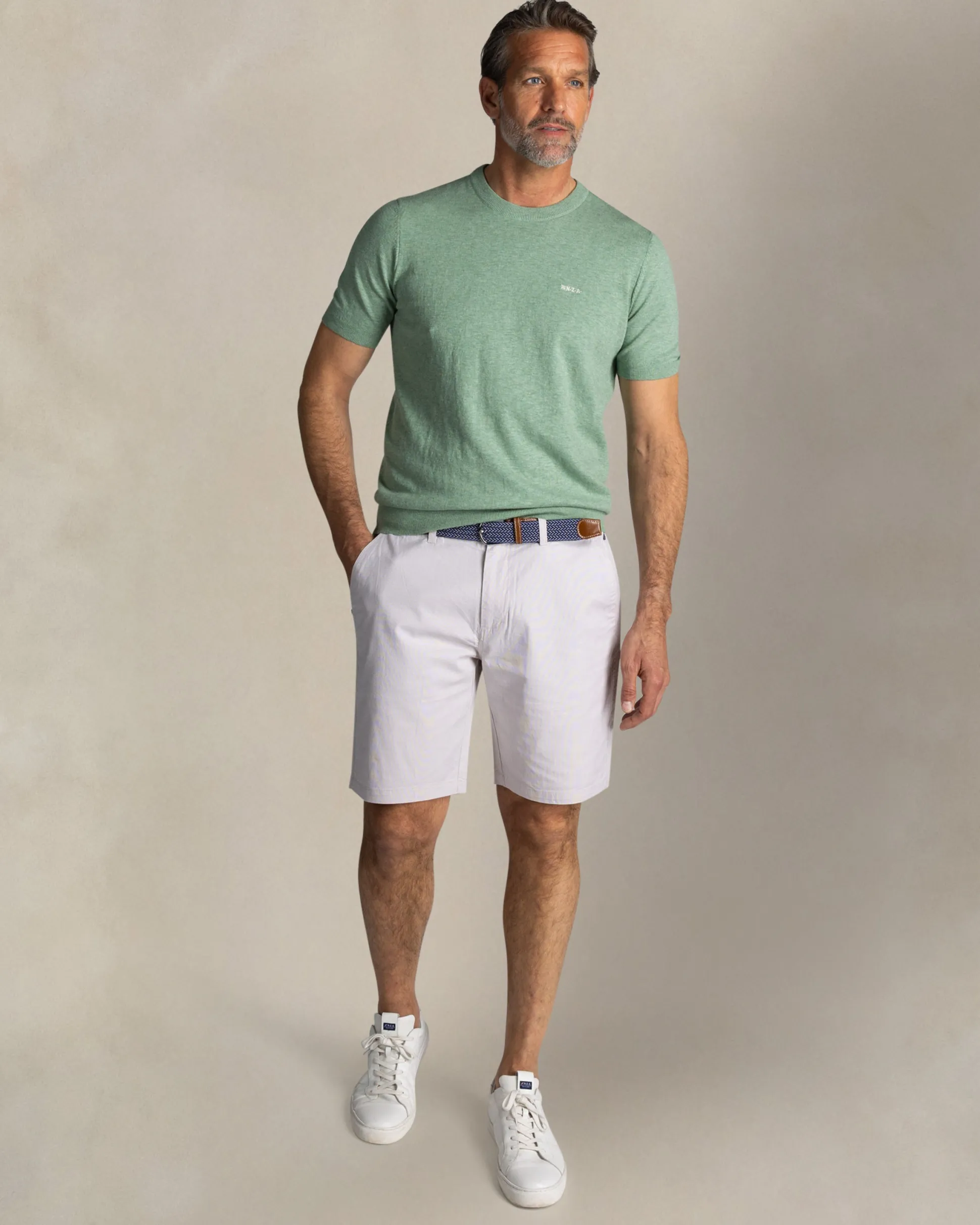 Green cotton knit tee