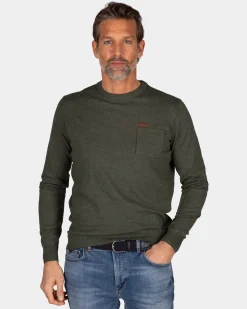 Green cotton long sleeve shirt