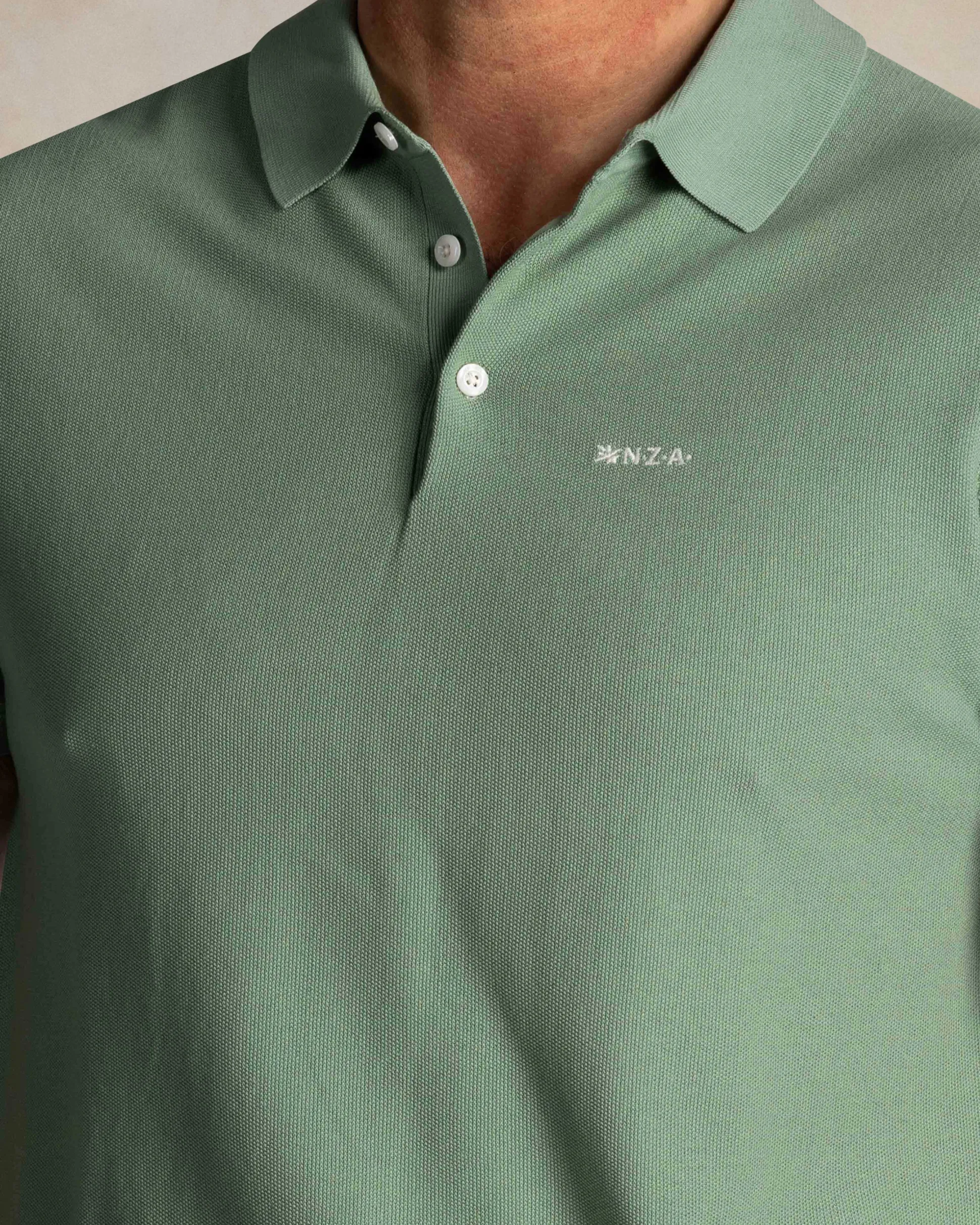 Green cotton polo