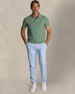 Green cotton polo
