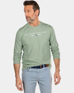 Green crew neck longsleeve - Sage