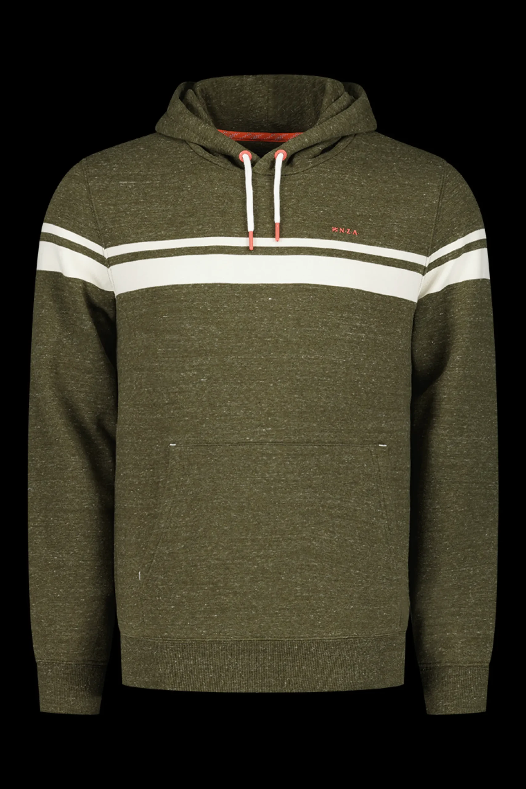 Green hoodie with white stripe - Jacket Army