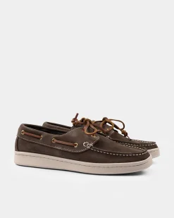 Green Leather Boat Shoes