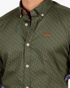Green long sleeve shirt Roundabout - Rock Green