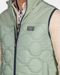 Green padded vest - Sage