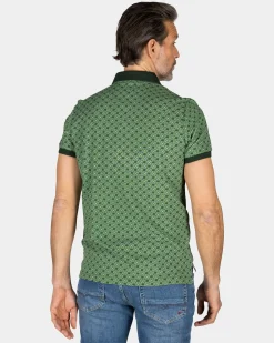 Green polo with dots