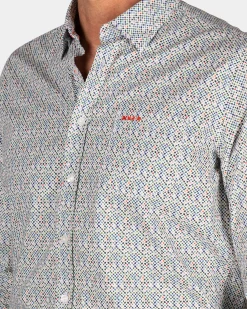 Green printed cotton shirt