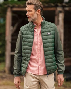Green quilted jacket