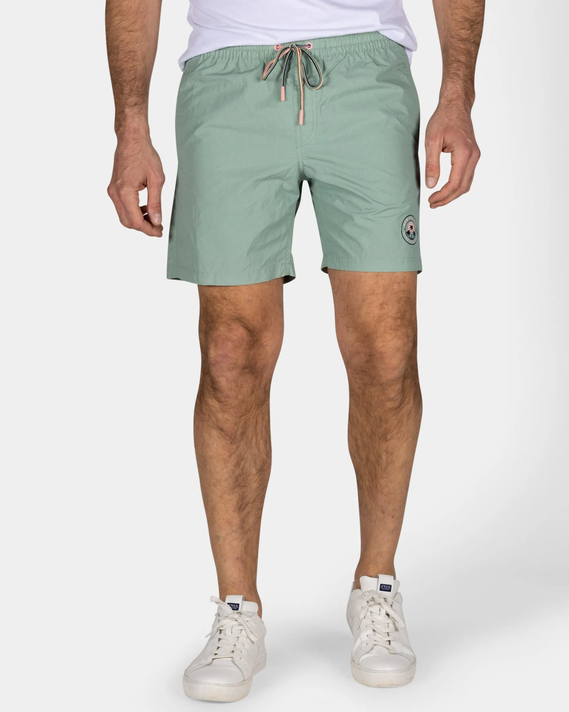 Green Solid Swim Shorts with Lycra Lining