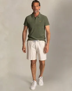 Green terry cloth polo