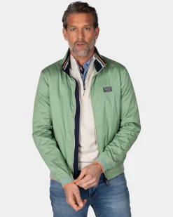 Green twill bomber